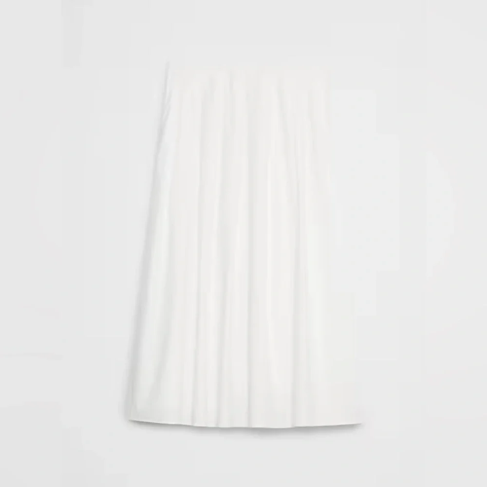 NWT! Banana Republic White Poplin Midi Skirt - Multiple 🪨